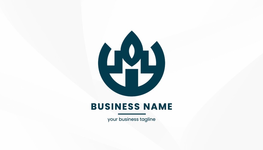 Dark Blue Modern Business Owner Business Card