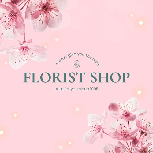 Pink Themed Florist Business Card