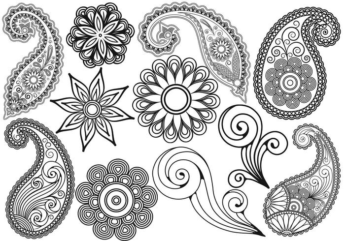 paisley clip art vector pack - photo #6