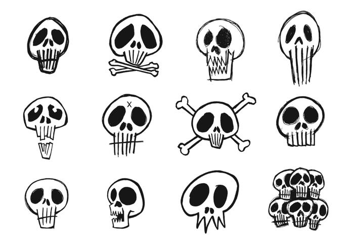 Sketchy Skull Vector Pack Sketchy Skull Vector Pack