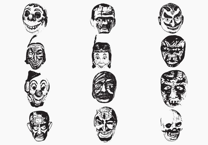 Weird Mask Vector Pack One Weird Mask Vector Pack One