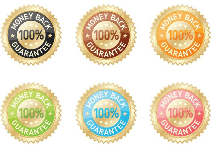 Colored "Money Back Guarantee" Vectors Colored "Money Back Guarantee" Vectors