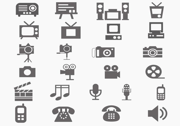 Multi Media Vector Icon Pack Multi Media Vector Icon Pack