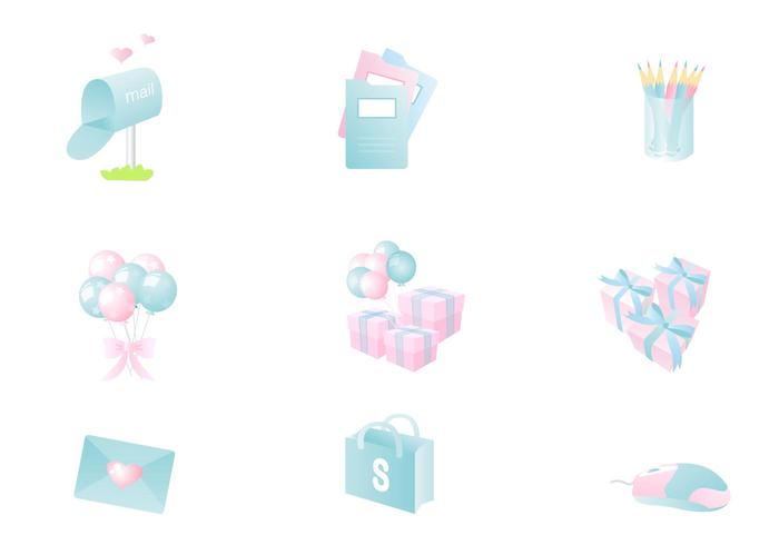 Pastel Icon Vector Pack Pastel Icon Vector Pack