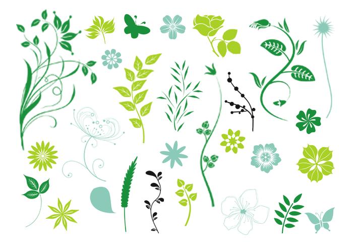 Blue Organic Vector Pack Blue Organic Vector Pack