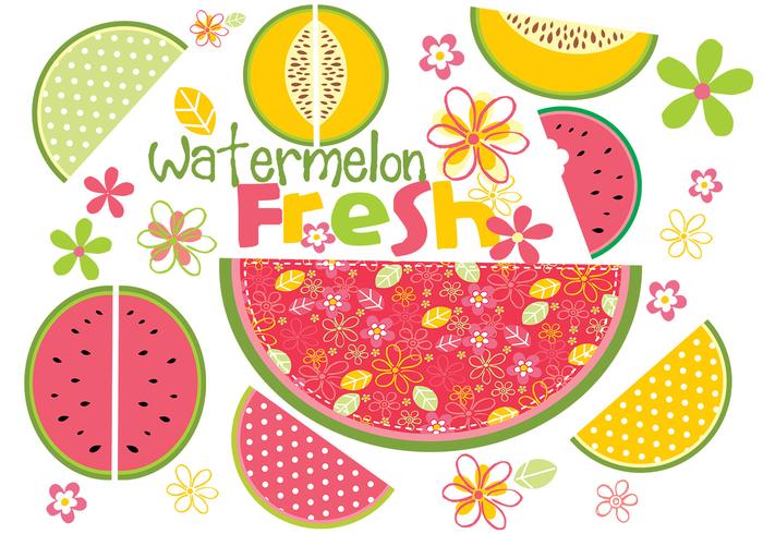 Fresh Watermelon Vector Pack Fresh Watermelon Vector Pack