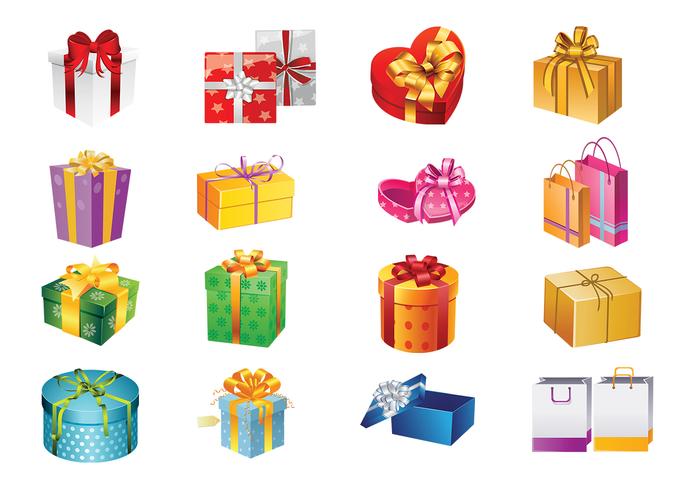 Gift Boxes and Bags Vector Set Gift Boxes and Bags Vector Set