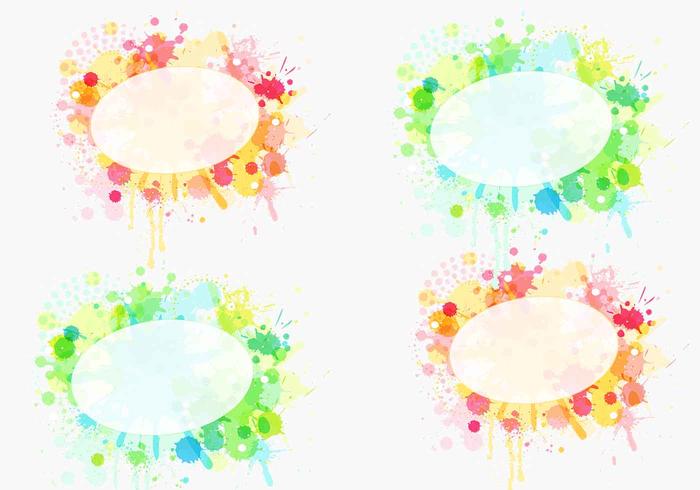 Paint Splat Label Vector Pack Paint Splat Label Vector Pack
