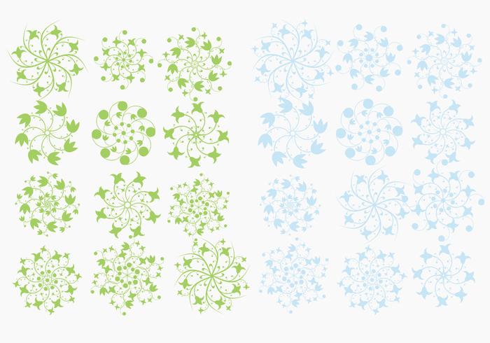 Floral Snowflakes Vector Pack Floral Snowflakes Vector Pack