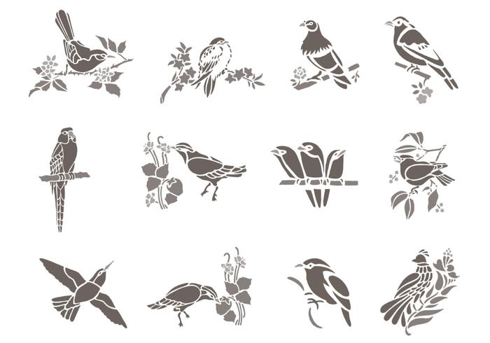 Floral Bird Vectors Floral Bird Vectors