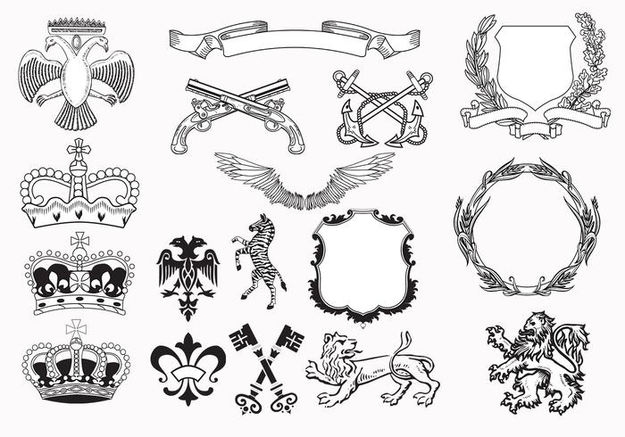 Heraldry Vector Elements Pack Heraldry Vector Elements Pack