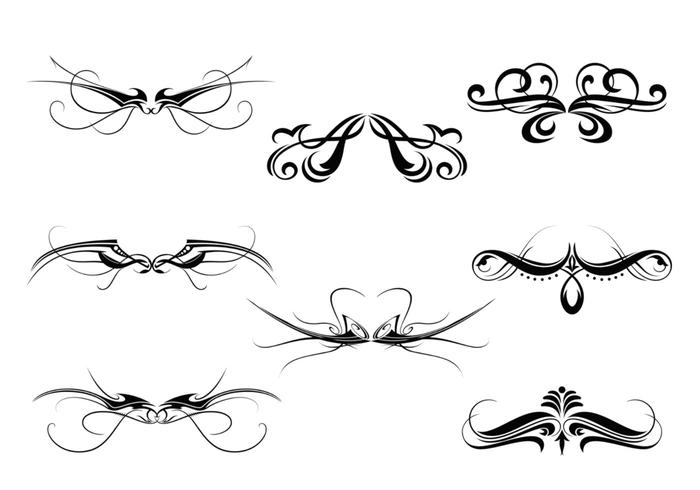 Symmetrical Decorative Ornament Vector Pack Symmetrical Decorative Ornament Vector Pack