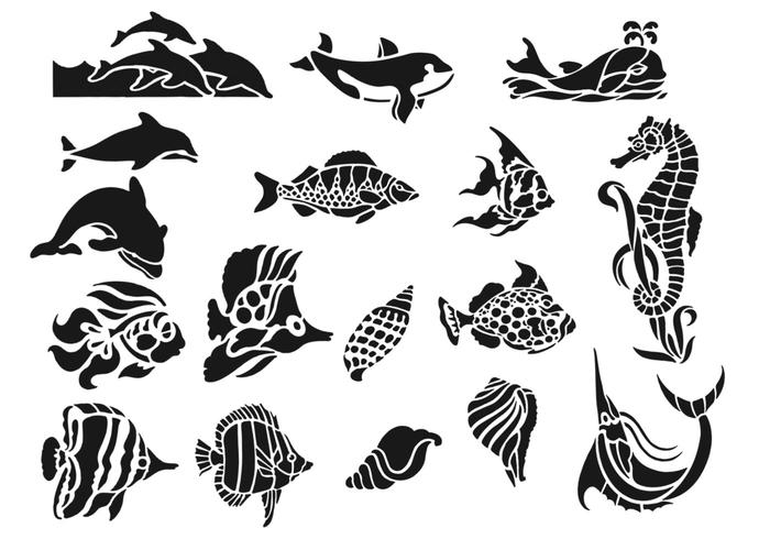 Sea Life Animal Vector Pack Sea Life Animal Vector Pack