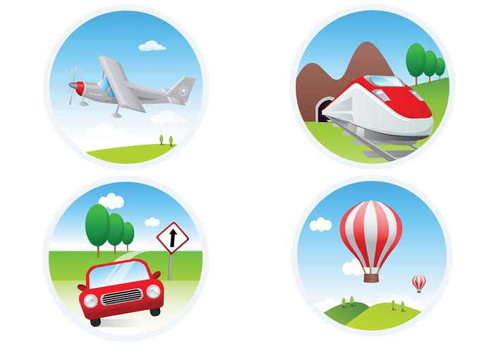 Transportation Icon Vector Pack Transportation Icon Vector Pack