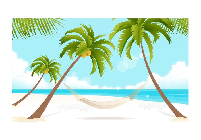 Tropical Beach Vector Wallpaper Tropical Beach Vector Wallpaper