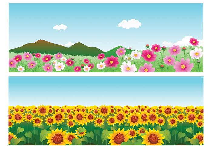 Summer Flower Vector Wallpaper Pack Summer Flower Vector Wallpaper Pack