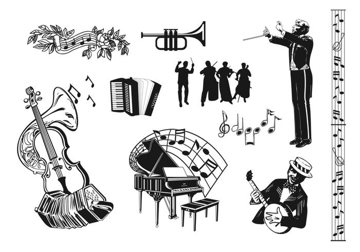 Retro Music Vector Pack Retro Music Vector Pack