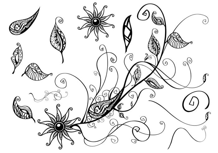 Floral Branch Vector Pack Floral Branch Vector Pack