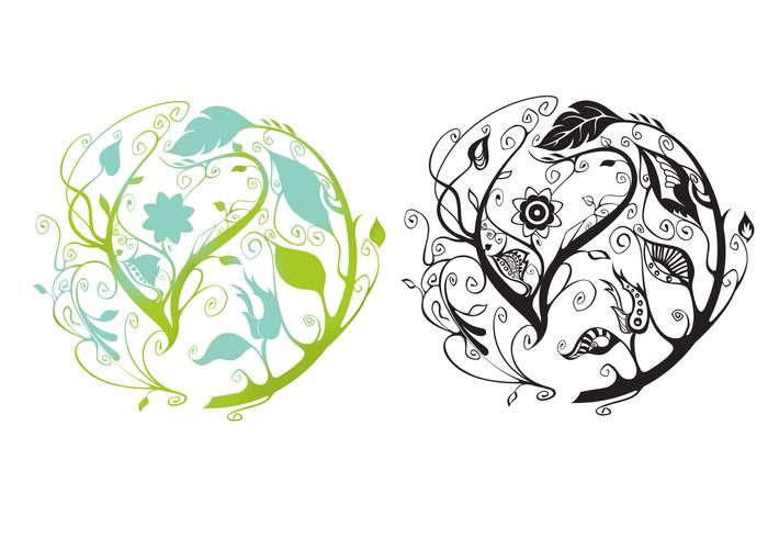 Floral Circle Vector Pack Floral Circle Vector Pack