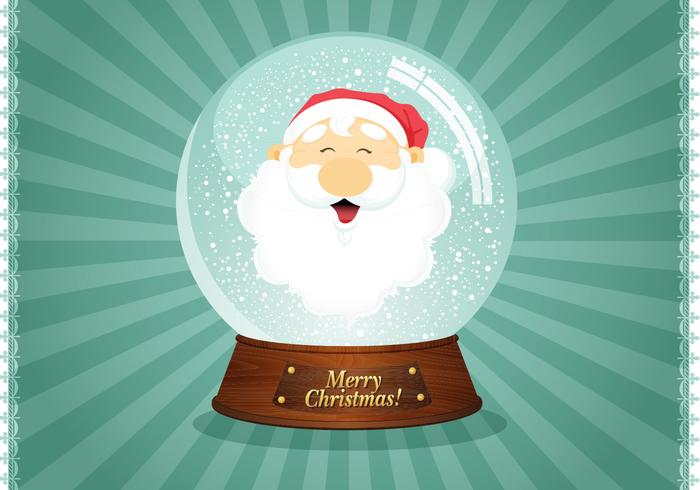 Santa Snow Globe Vector Santa Snow Globe Vector