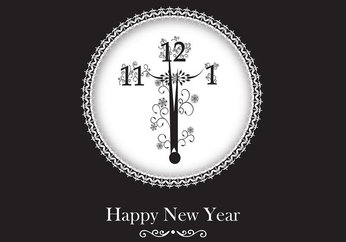 New Year Clock Vector Wallpaper New Year Clock Vector Wallpaper