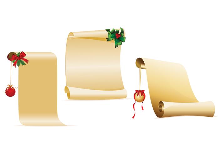 Decorated Christmas Scroll Vector Pack Decorated Christmas Scroll Vector Pack