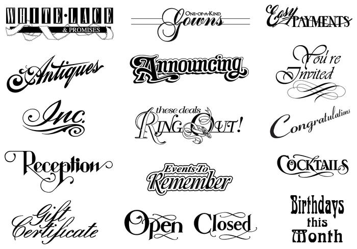 Vintage Typographic Vector Elements Pack Vintage Typographic Vector Elements Pack
