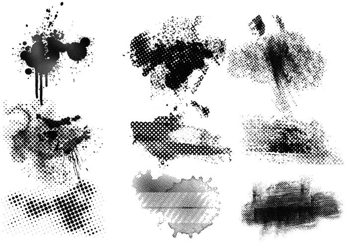 Grungy Halftone Vector Elements Pack Grungy Halftone Vector Elements Pack