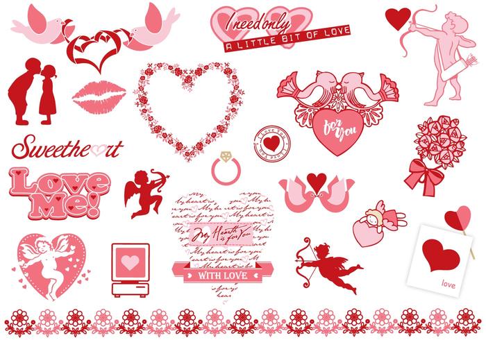 Valentine's Day Vector Elements Pack Valentine's Day Vector Elements Pack