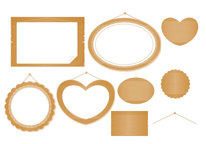 Wood and Lace Signs and Banner Vector Pack Wood and Lace Signs and Banner Vector Pack