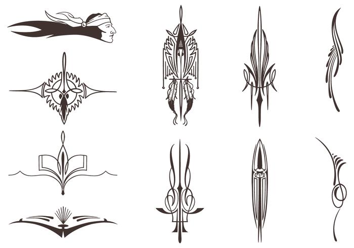 Native American Vector Elements Pack Native American Vector Elements Pack