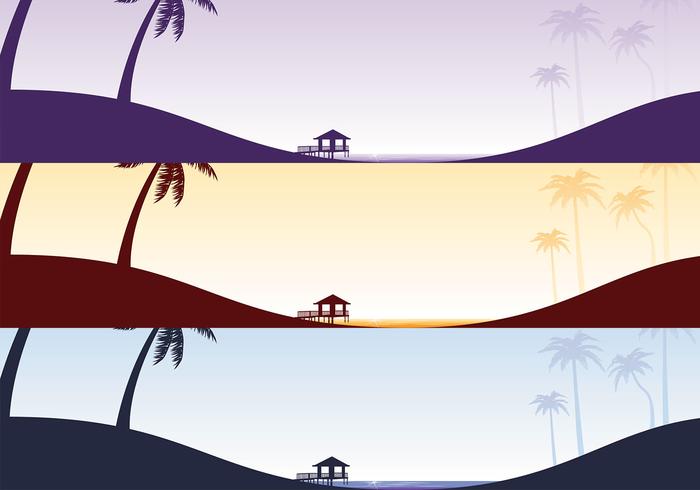 Tropical Beach Vector Wallpaper Pack Tropical Beach Vector Wallpaper Pack