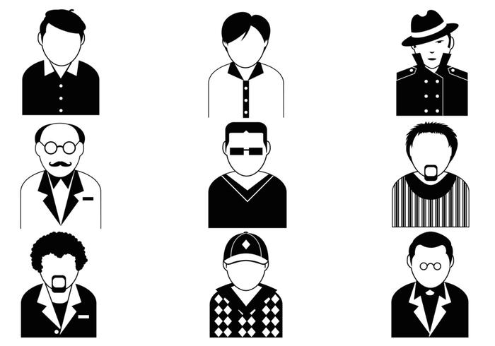 Download Male Avatar Vector Pack - Download Free Vector Art, Stock ...