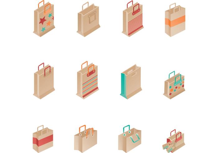 Brown Paper Shopping Bag Vectors Brown Paper Shopping Bag Vectors