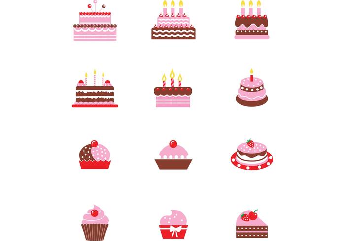 Chocolate Cake Vector Pack Chocolate Cake Vector Pack