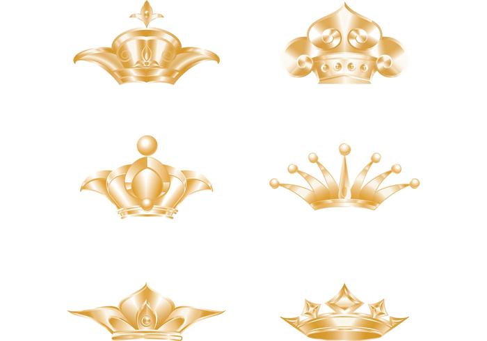 Golden Crown Vector Pack Golden Crown Vector Pack