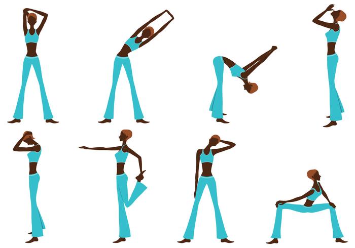 Fitness Girl Silhouette Vector Pack Fitness Girl Silhouette Vector Pack