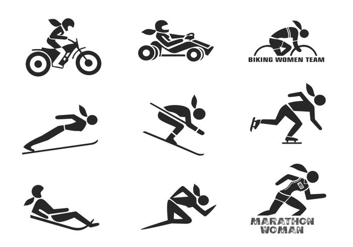 Various Women's Sports Vector Pack Various Women's Sports Vector Pack