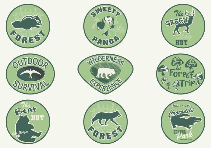 Forest Animal Badge Vector Pack Forest Animal Badge Vector Pack