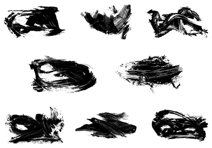 Grungy Dry Paint Vector Pack Grungy Dry Paint Vector Pack