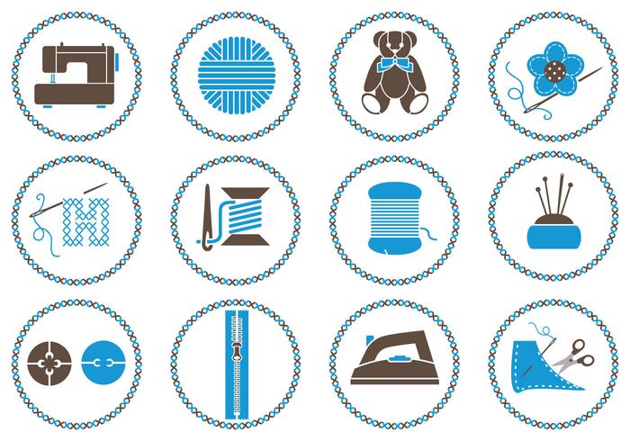 Sewing Brush Vector Pack Sewing Brush Vector Pack