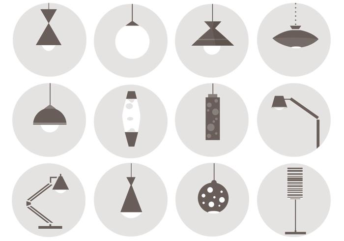 Retro Lamp Vector Pack Retro Lamp Vector Pack