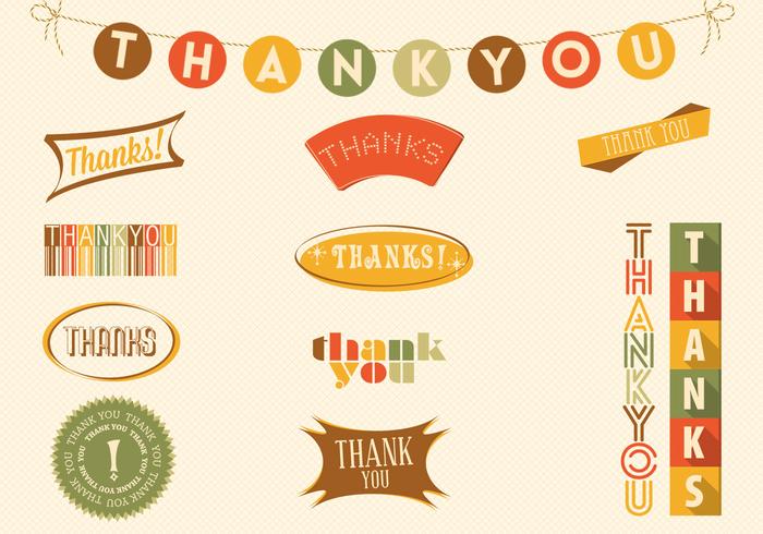 Fall Colored Thank You Badge Vector Pack Fall Colored Thank You Badge Vector Pack