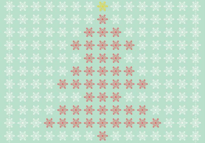 Snowflake Christmas Tree Vector Snowflake Christmas Tree Vector