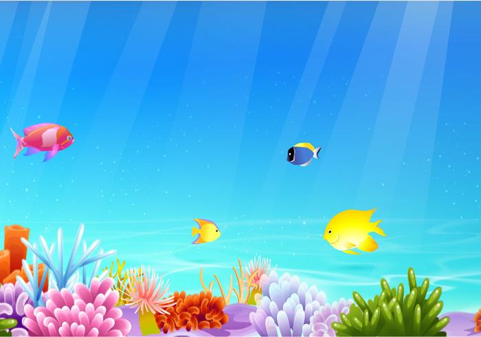 Sea Life Vector Banner Sea Life Vector Banner