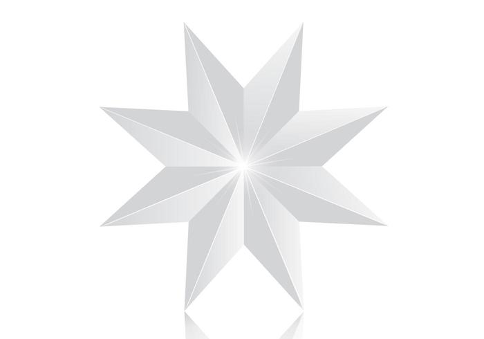 Shiny 8 Point Silver Star Vector Shiny 8 Point Silver Star Vector