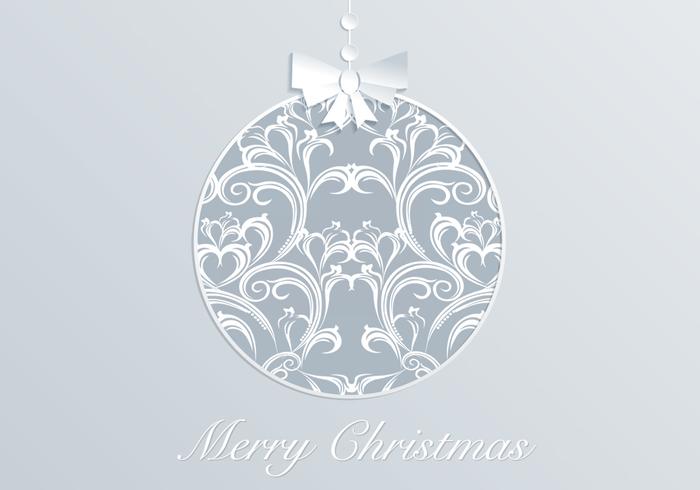 Damask Christmas Ornament Vector Damask Christmas Ornament Vector