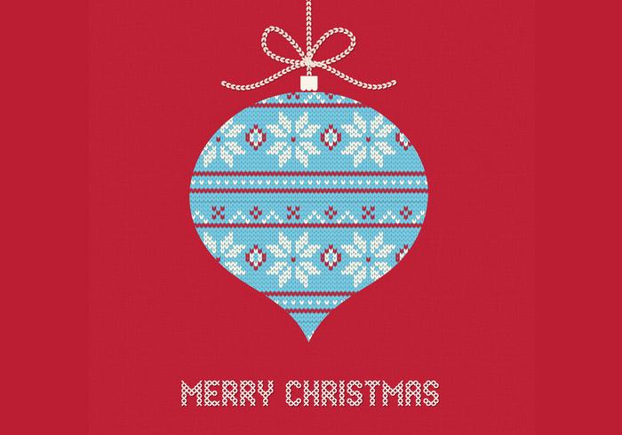 Knitted Christmas Ornament Vector Background Knitted Christmas Ornament Vector Background