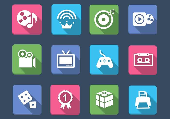 Multimedia and Games Icon Vector Pack Multimedia and Games Icon Vector Pack