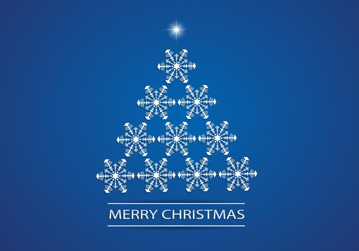 Snowflake Christmas Tree Vector Background Snowflake Christmas Tree Vector Background